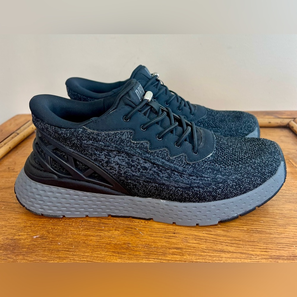 DREW Men's Explore Slip Resistant Step in Athletic Shoe Size 8M Black Mesh Combo